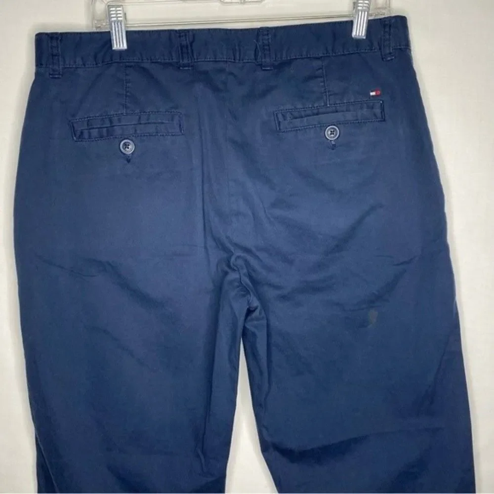 Tommy Hilfiger Blue Chino Khaki 5 Pocket Cotton 34 Waist Mens